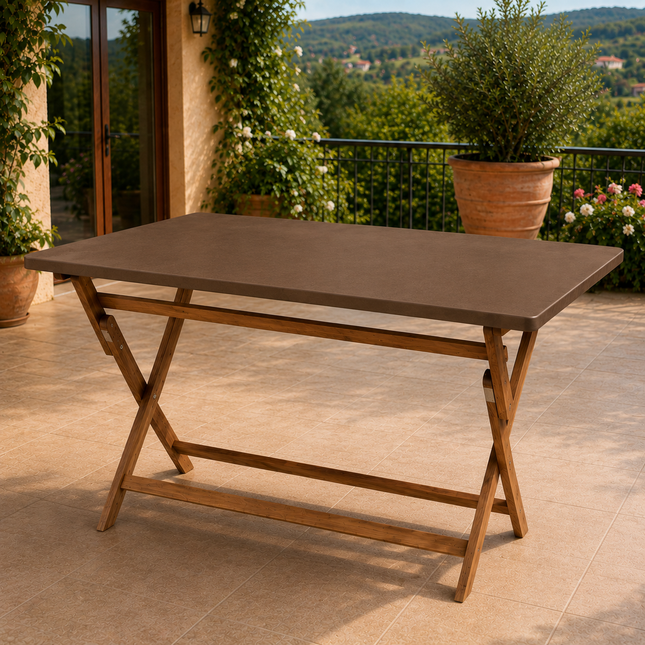 Teak Safe - Tischplattenhaube rechteckig/oval bis 180 cm Länge in vier Farben